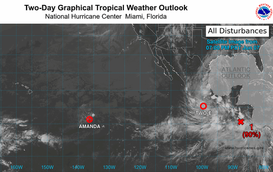 NOAA. Pronóstico a 2 días (click para abrir)